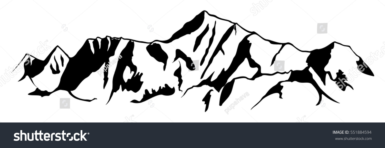 1500x580 Huge Collection Of 'mountain Outline Drawing' Download More Than - Mountain Drawing Outline