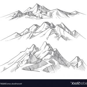 300x300 Mountains Drawing Stone Sketch Outline Vector Soidergi - Mountain Drawing Outline