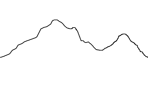 480x320 Pixel Art Tutorial - Mountain Drawing Outline