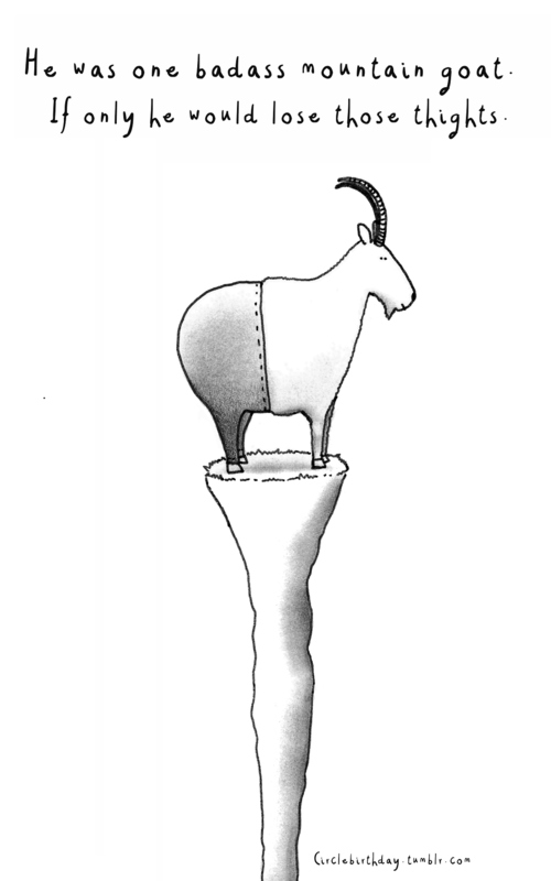 500x800 one badass mountain goat shared - Mountain Goat Drawing