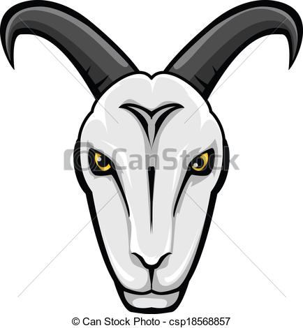 434x470 Goat Head - Mountain Goat Head Drawing