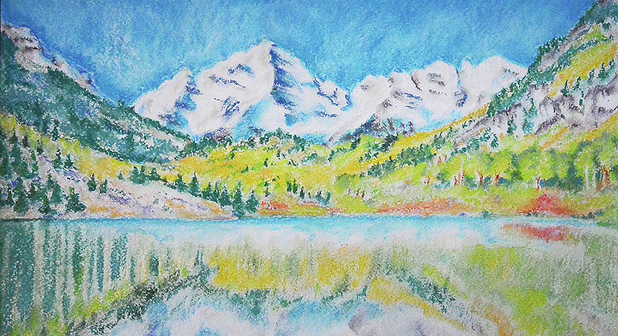 900x490 mountain lake drawing - Mountain Lake Drawing
