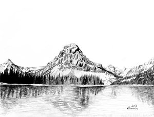 300x228 mountain lake drawings fine art america - Mountain Lake Drawing
