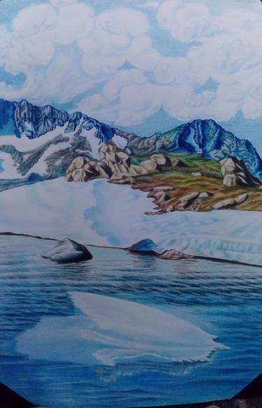 375x583 rilla lake drawing - Mountain Lake Drawing