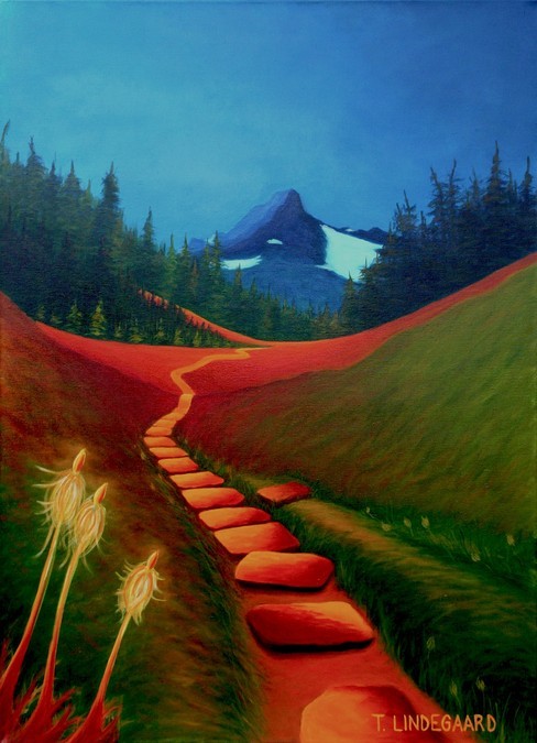 488x675 Tina Lindegaard Begbie Studios - Mountain Lake Drawing