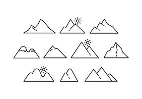 286x200 Mountain Free Vector Art - Mountain Line Drawing