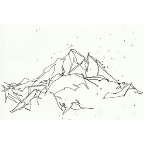 300x300 mountain line art group with items - Mountain Line Drawing