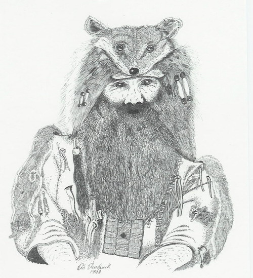 500x549 Mountain Man - Mountain Man Drawing