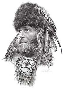 214x300 Romero Britto Art, The Fine Kind Mountain Man Rendezvous - Mountain Man Drawing