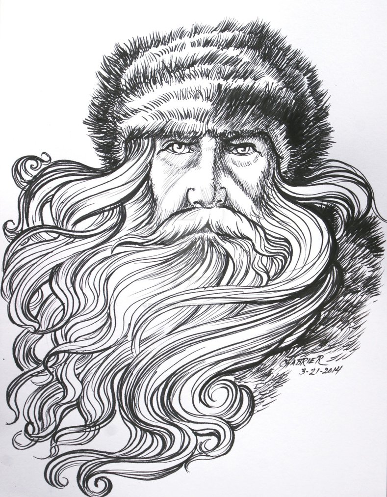 789x1012 Steely Eyed Mountain Man - Mountain Man Drawing