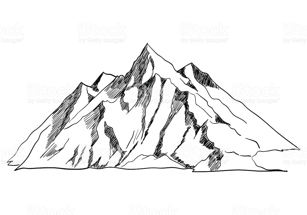 Mountain Outline Drawing