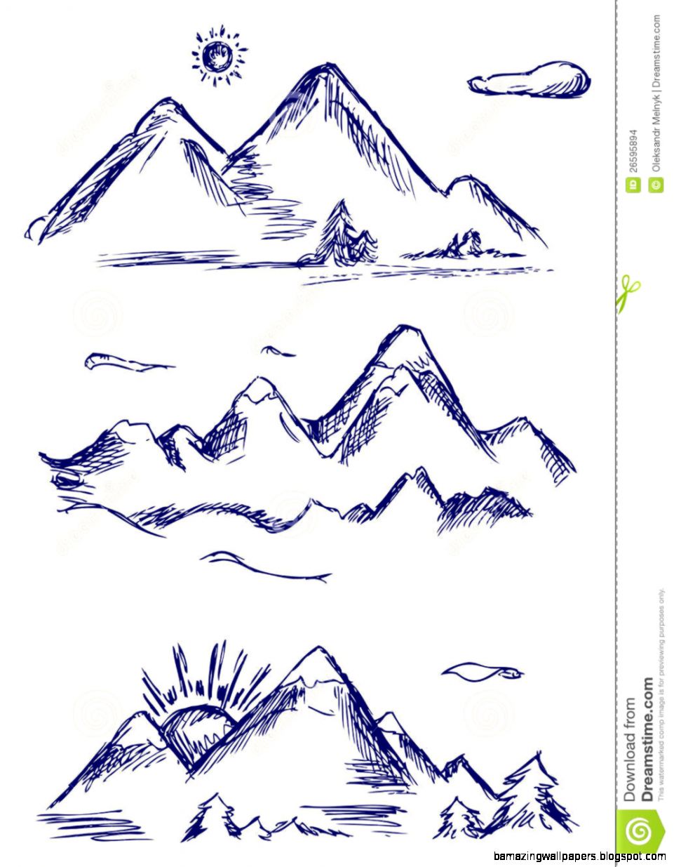 Mountain Outline Drawing at Explore collection of