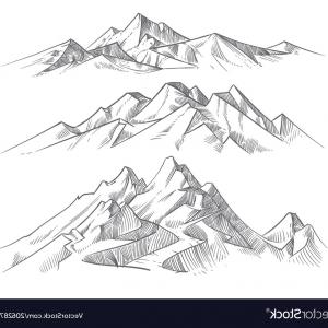 Mountain Outline Drawing at PaintingValley.com | Explore collection of ...