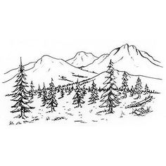 236x236 Best Mountain Drawing Images In Beautiful Places - Mountain Outline Drawing