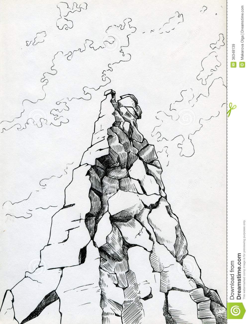 1002x1300 drawn mountain mountain peak - Mountain Peak Drawing