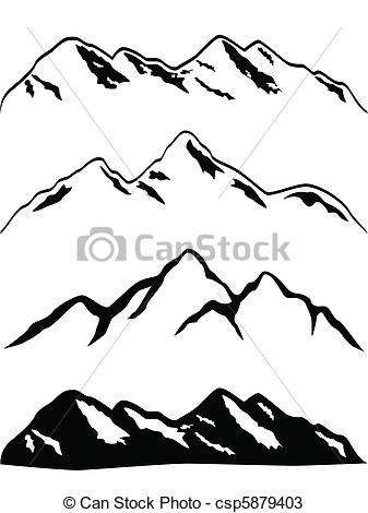 337x470 mountain drawing clipart - Mountain Peak Drawing