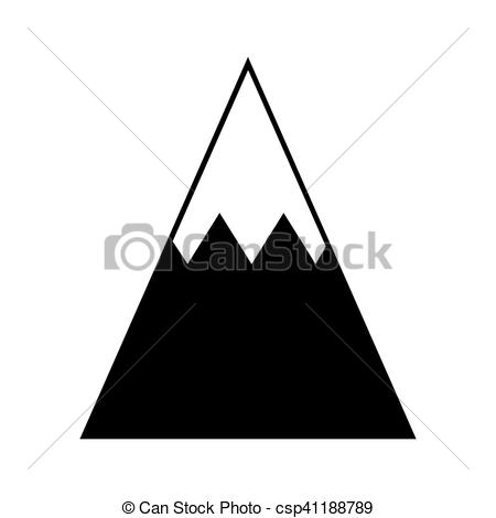 450x470 mountain peak ice icon vector illustration design - Mountain Peak Drawing