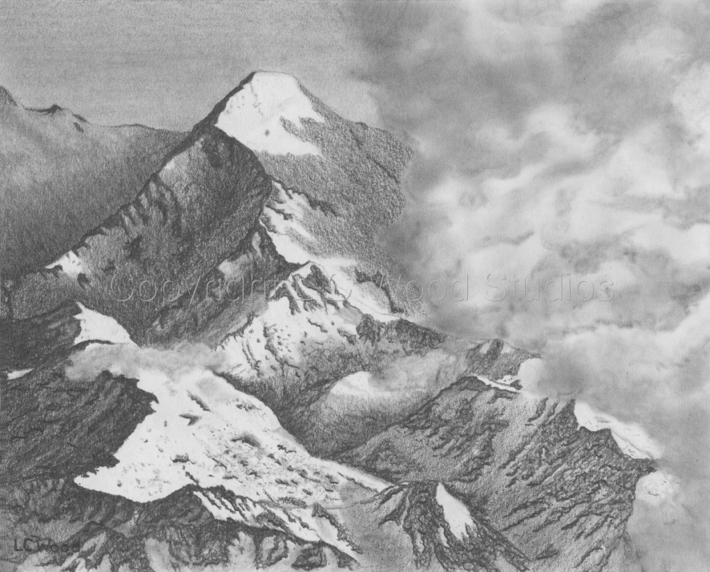 1024x824 Pen Drawings Of Trees And Mountains - Mountain Pencil Drawing