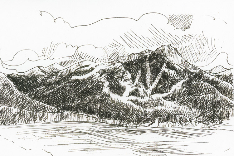 750x500 Whistler Mountain Pencil Drawing The Whistler Insider - Mountain Pencil Drawing