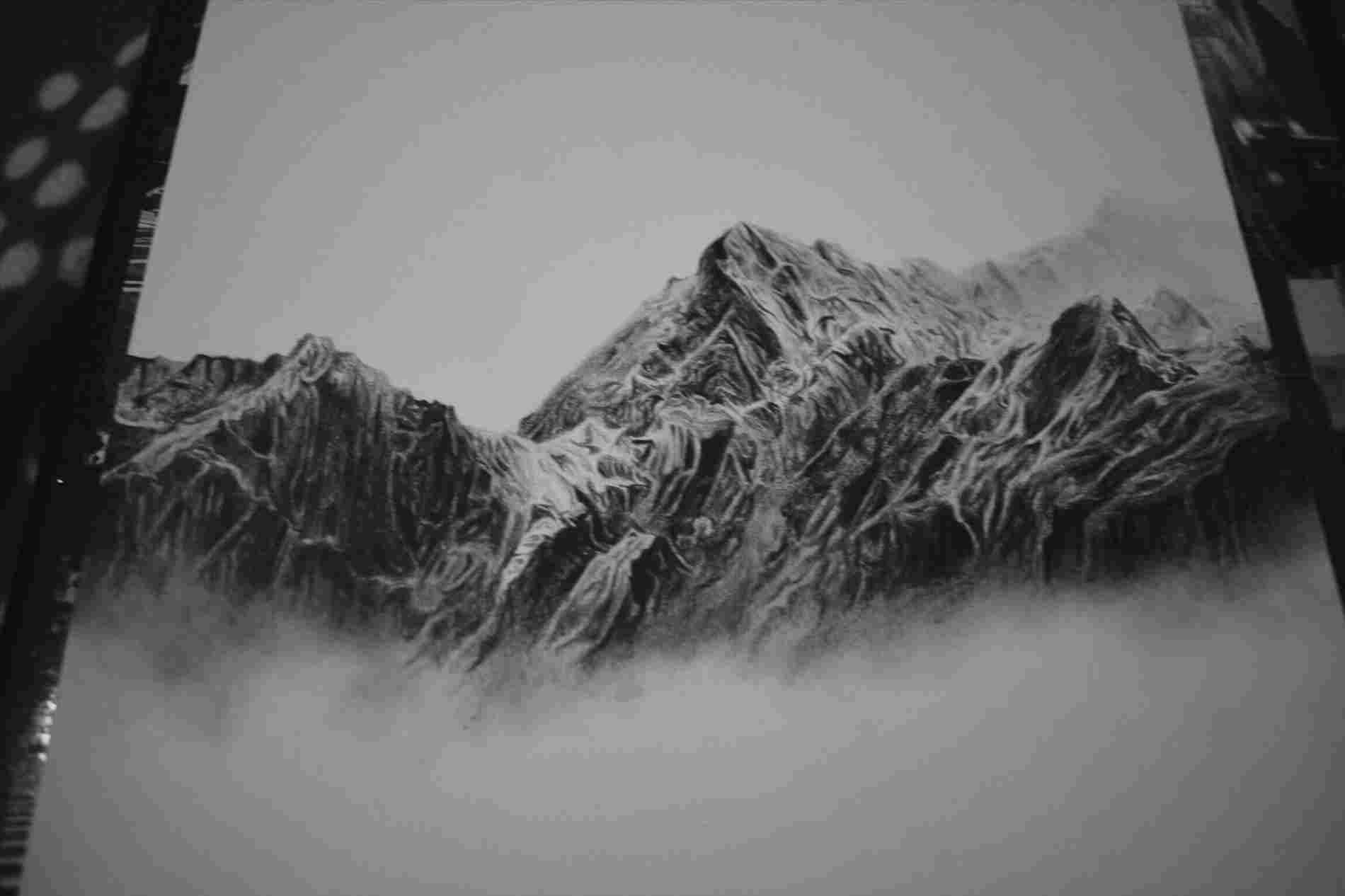 1900x1266 Realistic Mountain Range Drawing - Mountain Range Drawing