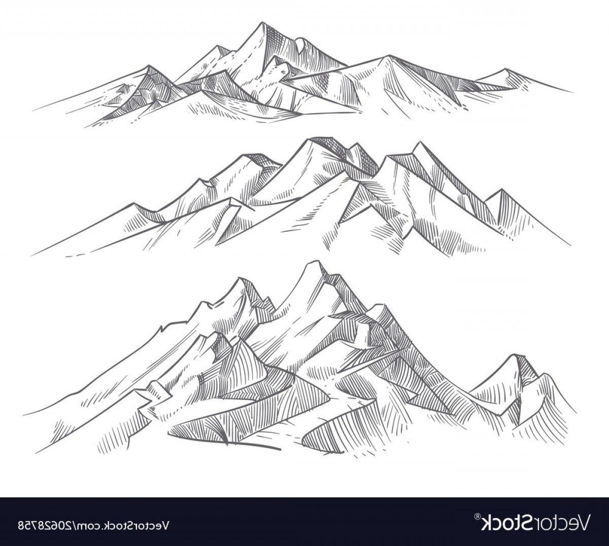 Mountain Range Line Drawing at Explore collection