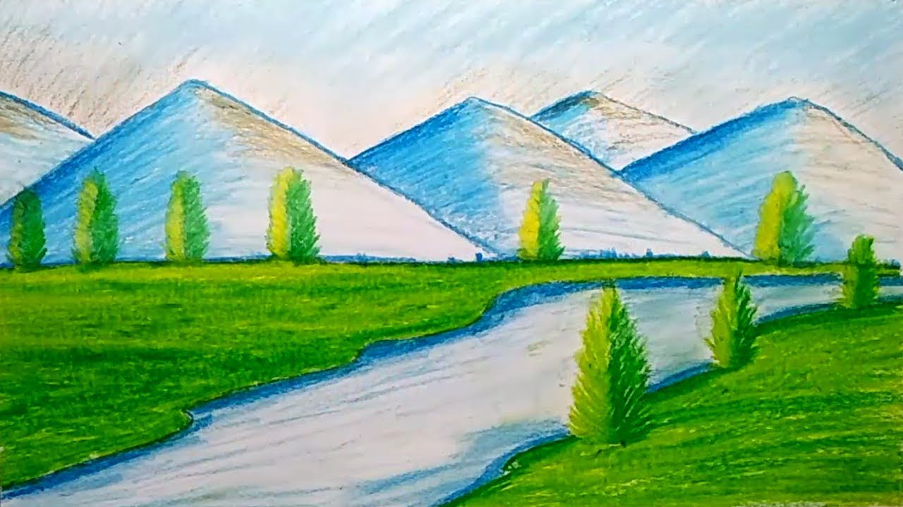 Mountain Scenery Drawing at Explore collection of