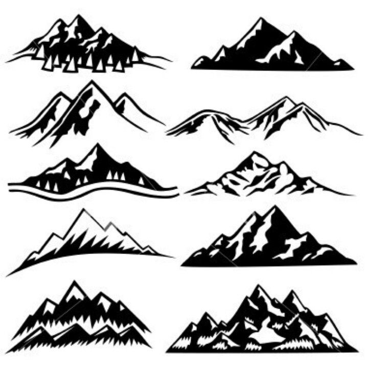720x720 mountain ranges tattoo cravings small mountain tattoo - Mountain Silhouette Drawing