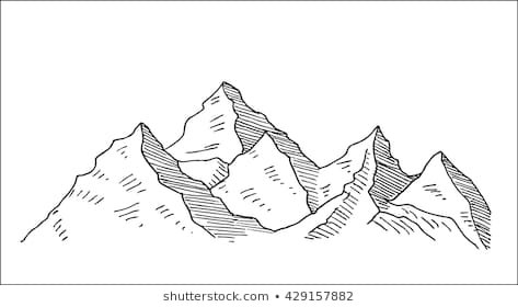 473x280 Photos Line Drawing Of Mountain - Mountain Silhouette Drawing