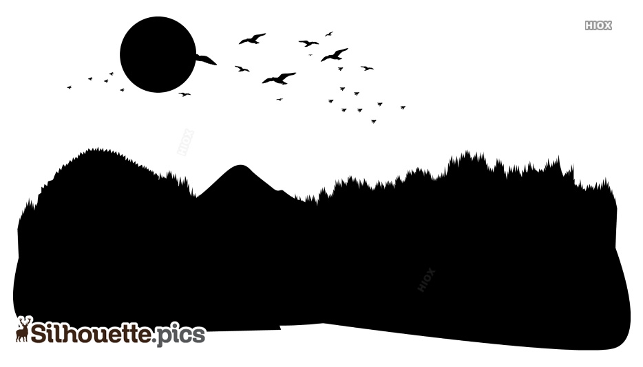 934x534 Silhouette Drawing Images - Mountain Silhouette Drawing