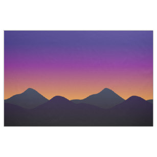 307x307 sunset mountain fabric zazzle - Mountain Sunset Drawing
