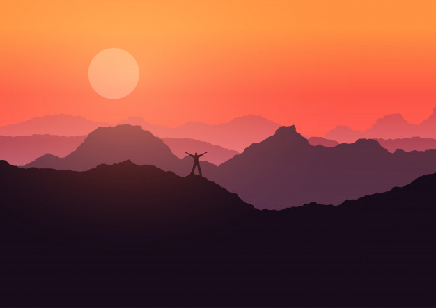 626x443 hand drawing illustration of development concept vector free - Mountain Sunset Drawing