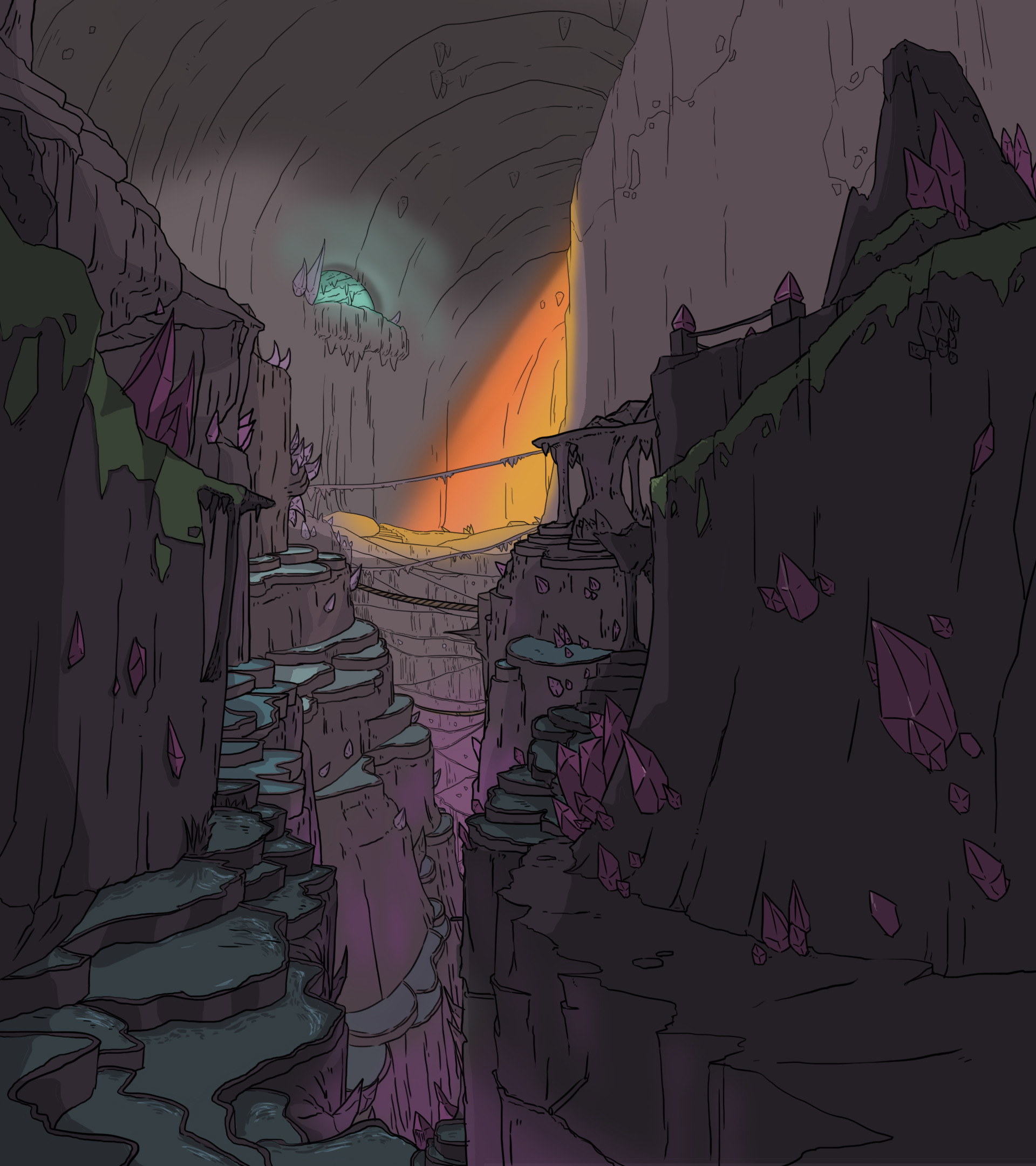 1920x2161 Lv Haibo - Mountain Valley Drawing