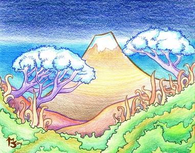 381x300 mountain valley drawing - Mountain Valley Drawing