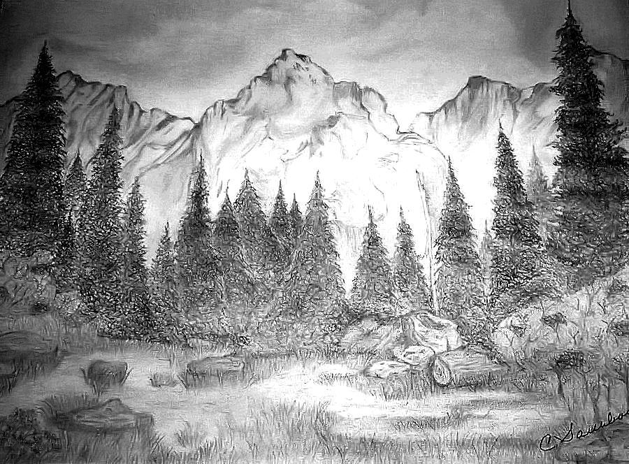 Mountain View Drawing At Paintingvalley.com 