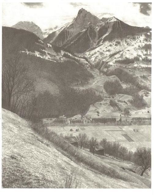 503x635 Mountain View Drawing - Mountain View Drawing