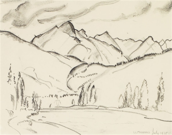 599x470 Mountain View - Mountain View Drawing