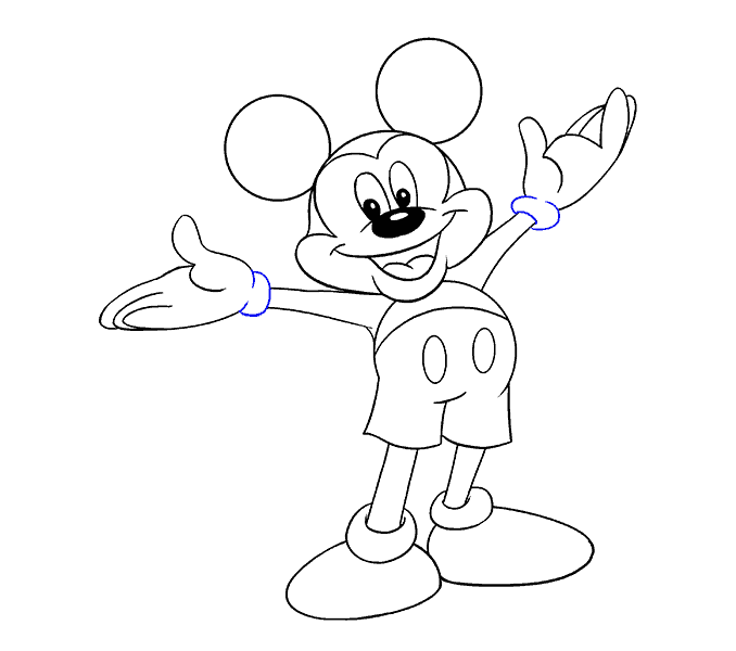 678x600 how to draw mickey mouse easy drawing guides - Mouse Cartoon Drawing