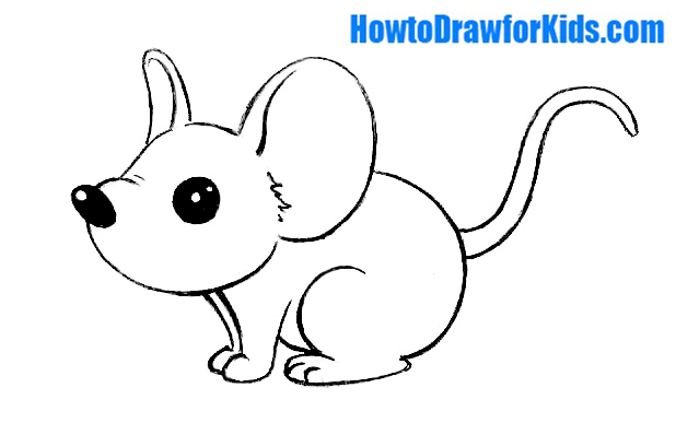 618x387 How To Draw A Mouse For Kids How To Draw For Kids - Mouse Drawing