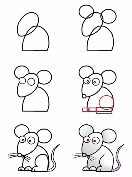450x602 Drawing A Cartoon Mouse - Mouse Drawing