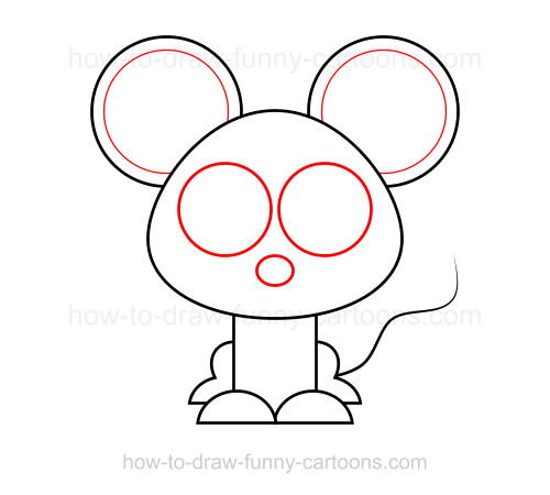 500x450 How To Draw A Mouse - Mouse Drawing Easy