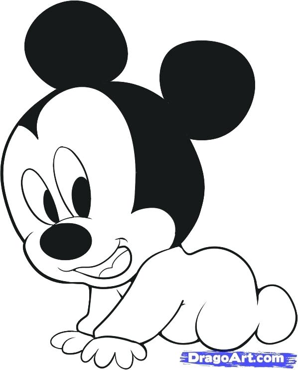 598x741 Mickey Mouse Drawing Easy Also Mickey Mouse Easy To Draw How - Mouse Drawing Easy