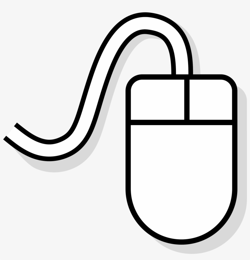 820x852 Blue Black Computer Mouse Transparent Png - Mouse Drawing Easy