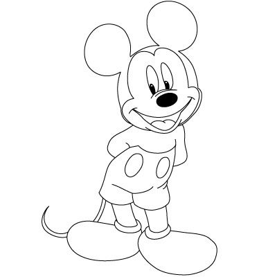 400x400 How To Draw Mickey Mouse Steps - Mouse Drawing Images