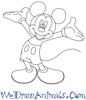 300x350 How To Draw Mickey Mouse - Mouse Drawing Images