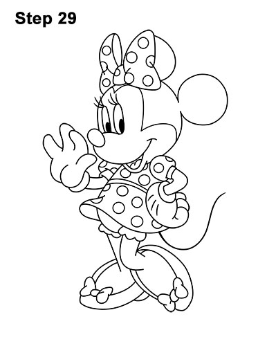 386x500 How To Draw Minnie Mouse - Mouse Drawing Images
