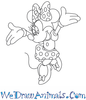 300x350 How To Draw Minnie Mouse - Mouse Drawing Images