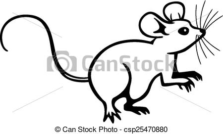 450x271 mouse sitting up vector line drawing of a mouse sitting up on its - Mouse Drawing Images