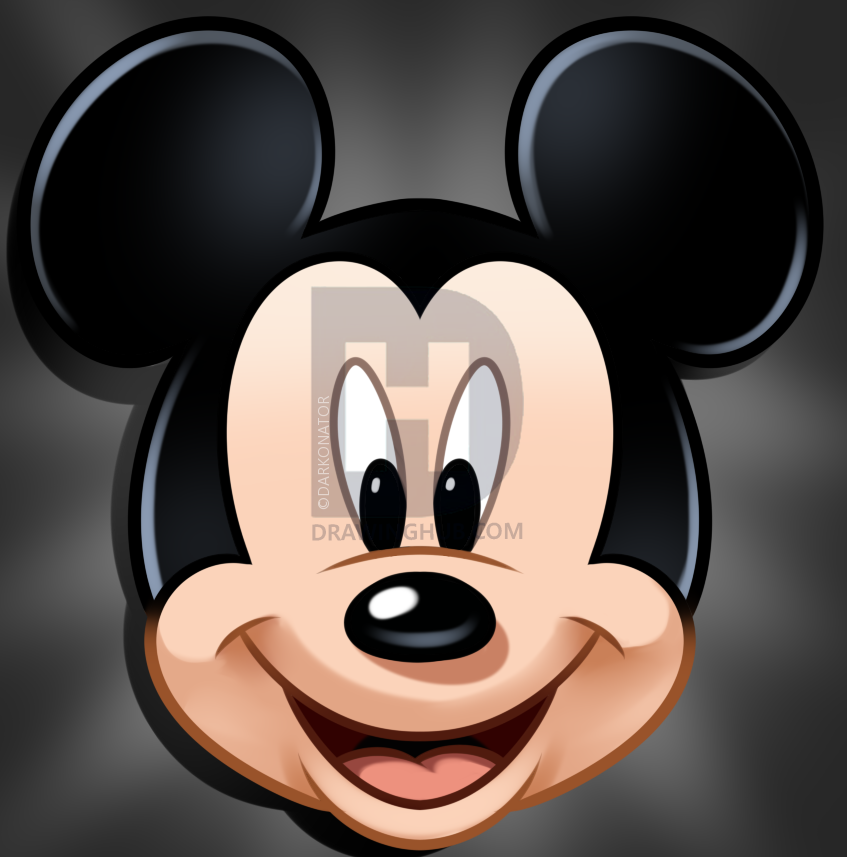 847x857 How To Draw Mickey Mouse For Kids, Step - Mouse Face Drawing