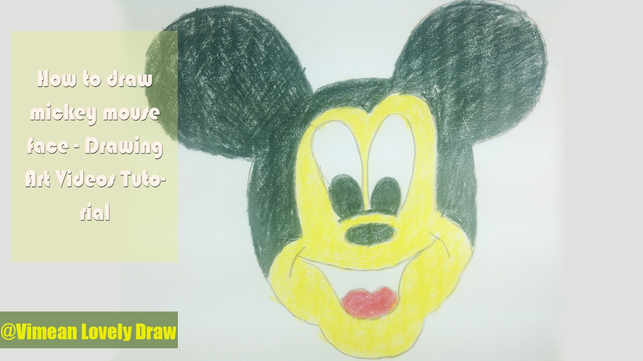 1280x720 How To Draw Mickey Mouse Face - Mouse Face Drawing