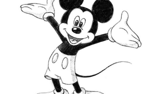 570x320 How To Draw Minnie Mouse Step - Mouse Face Drawing